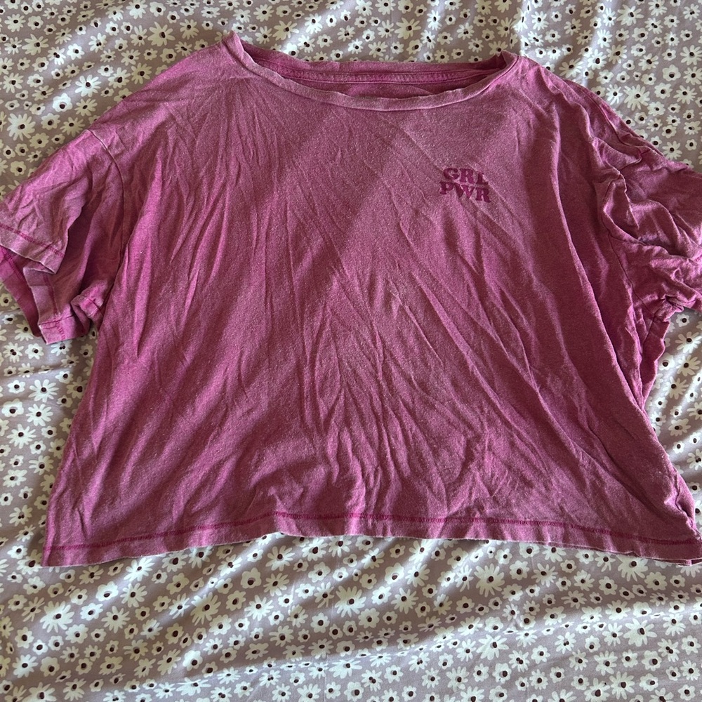 PINK grl pwr crop top